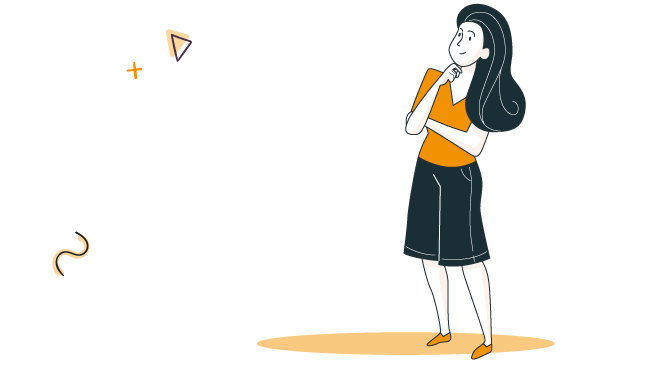 gestion des creneaux association multi activites illustration d'une femme qui regarde le ciel accompagné de formes geométrique