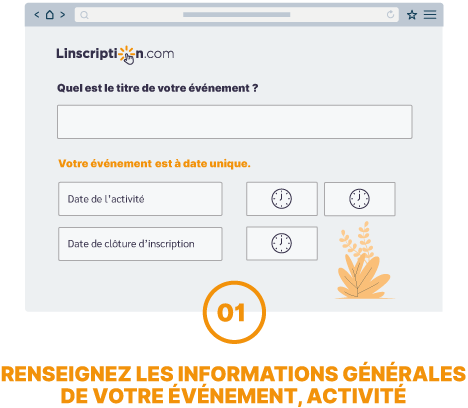 illustration de l'interface assistant simplifié solution inscription en ligne