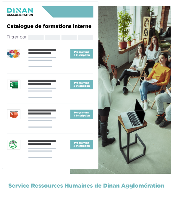 illustration d'un catalogue de formation en ligne