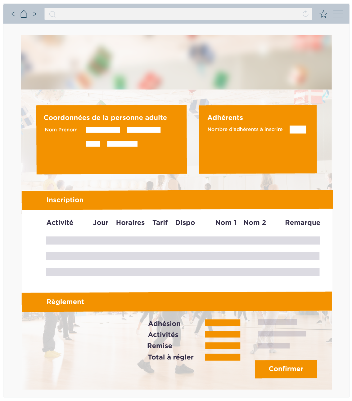 portail mjc multi-activités multi usagers exemple de portail mjc multi-activités conçu par Linscription.com