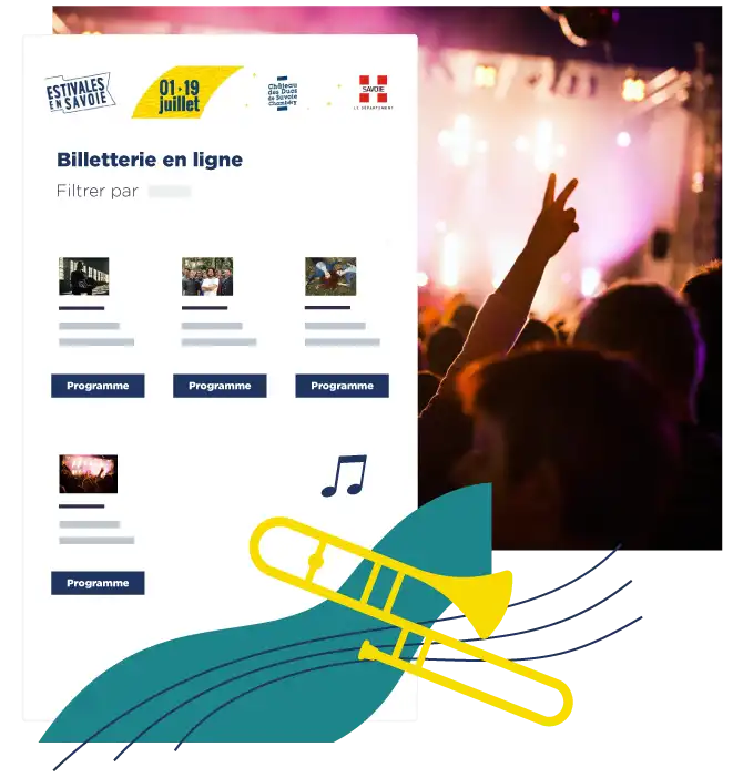billetterie en ligne billetterie en ligne festival concert créé par Linscription.com